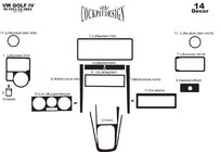 Volkswagen Golf 4 1997–2006 Dashboard sierlijsten Carbonlook foto 8