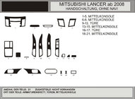 Mitsubishi Lancer X 2008– Dashboard sierlijsten (Hartman) Carbon Plus foto 1