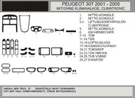 Peugeot 307 2001–2008 Interieurtuning (Hartman) Blauw foto 1