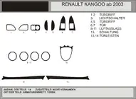 Renault Kangoo 1998–2008 Dashboard sierlijsten (Hartman) foto 1