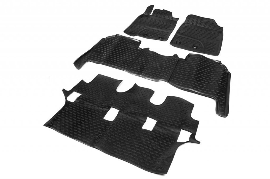Toyota Land Cruiser 200 2007–2021 Rubberen vloermatten voor het interieur (Novline, 2012-2015) Image