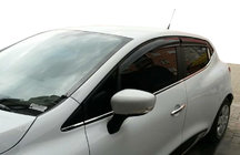 Renault Clio IV 2012–2019 Raamwindschermen HB (set 4 stuks, Sunplex Sport) foto 1