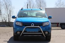 Dacia Sandero 2013–2020 Voorste bullbar WT006 (RVS) foto 2