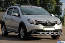 Renault Sandero 2013–2022 Voorste bullbar ST015 (RVS) foto 3