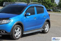 Dacia Sandero 2013–2020 Side steps KB001 (RVS) foto 2