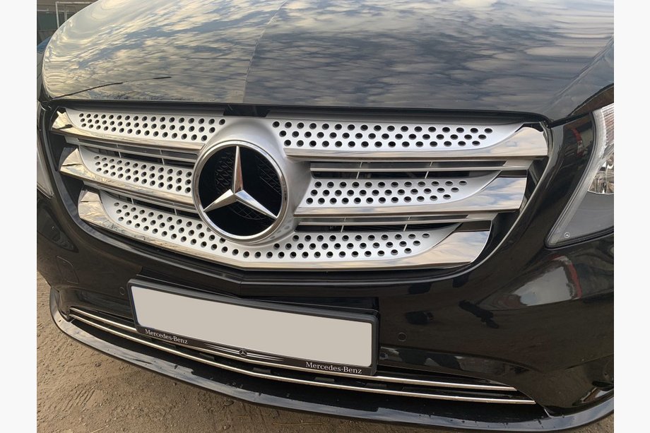 Mercedes Vito/V-klasse W447 2014– Grille sierlijsten 2014-2020 (5 stuks, BlackChrome) Image