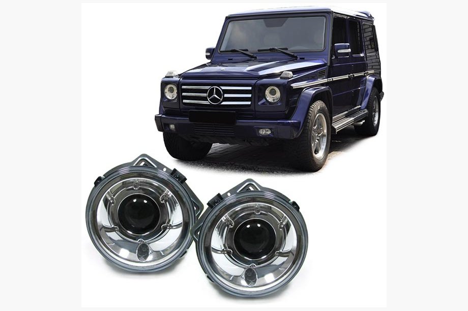 Mercedes G-klasse W463 1990–2018 Voorste koplampen (klein type, 1989-2006) Foto 1