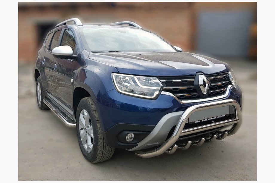 Renault Duster 2018–2024 Bullbar zonder opschrift WT003 (RVS) Image