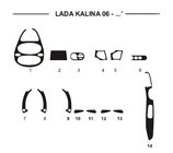 Lada Kalina 2004–2011 Dashboard sierlijsten (Hartman) Aluminium foto 1