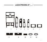 Lada Priora 2007–2018 Dashboard sierlijsten (Hartman) Carbonlook foto 1