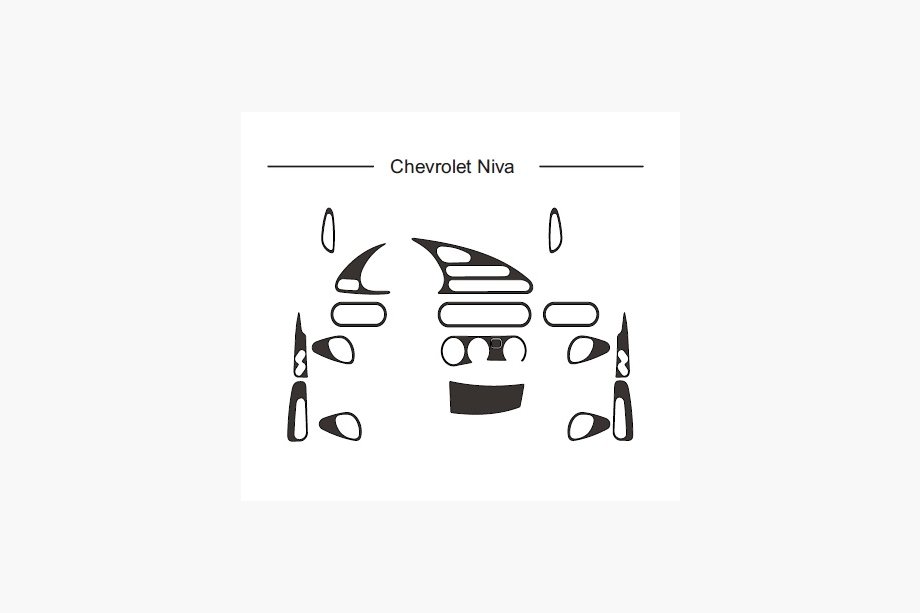 Chevrolet Niva 1998–2020 Dashboard sierlijsten (Hartman) Aluminium Image