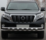 Toyota Land Cruiser Prado 150 2009–2023 Voorbeschermbeugel ST016-2 (RVS) foto 1