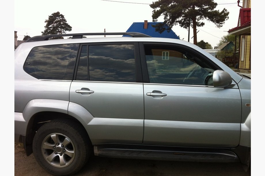 Toyota Land Cruiser Prado 120 2002–2009 Buitenste raamomlijsting (6 stuks, RVS) Foto 4
