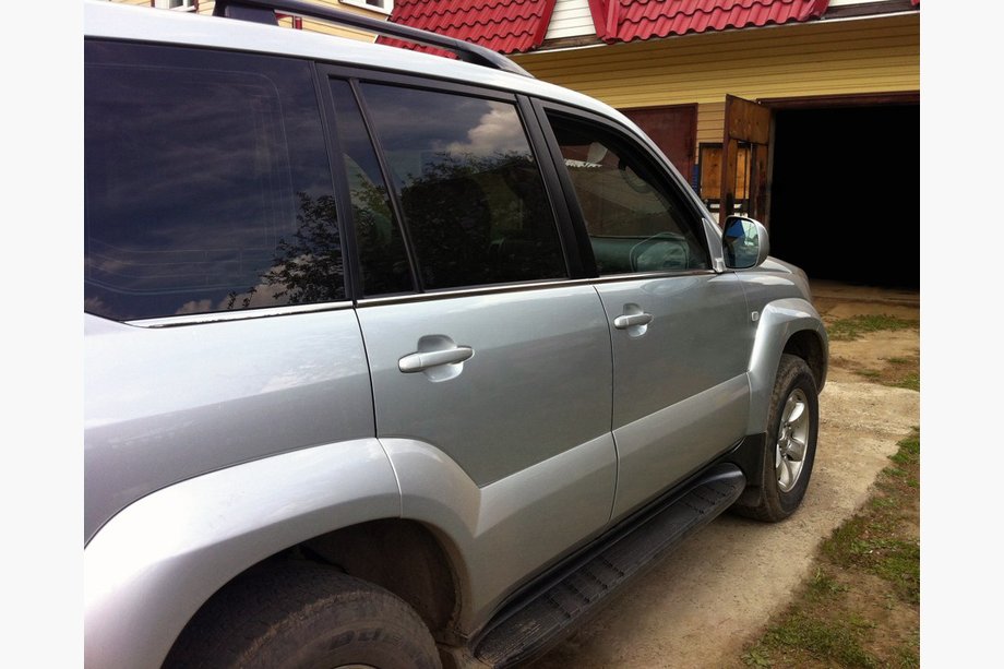 Toyota Land Cruiser Prado 120 2002–2009 Buitenste raamomlijsting (6 stuks, RVS) Foto 2