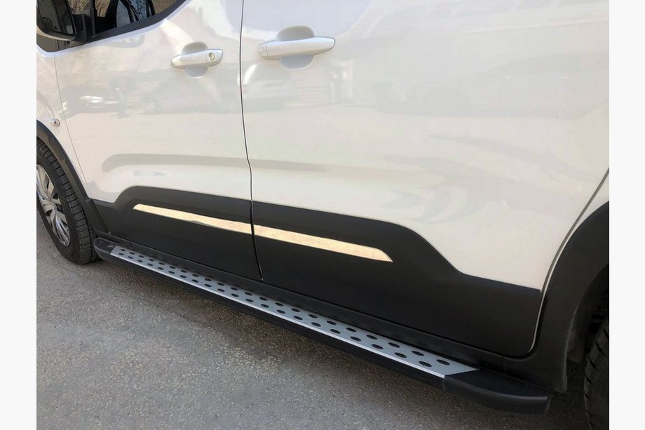 Peugeot Partner/Rifter 2019– RVS deurlijst afdekkappen Carmos - Turks staal Image