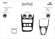 Dacia Duster 2008–2018 Dashboard sierlijsten (2008-2013) Carbonlook foto 3