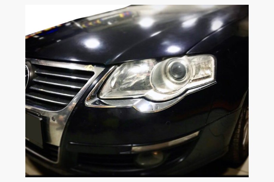 Volkswagen Passat B6 2006–2012 Koplampwimpers (set van 2, kunststof) Image