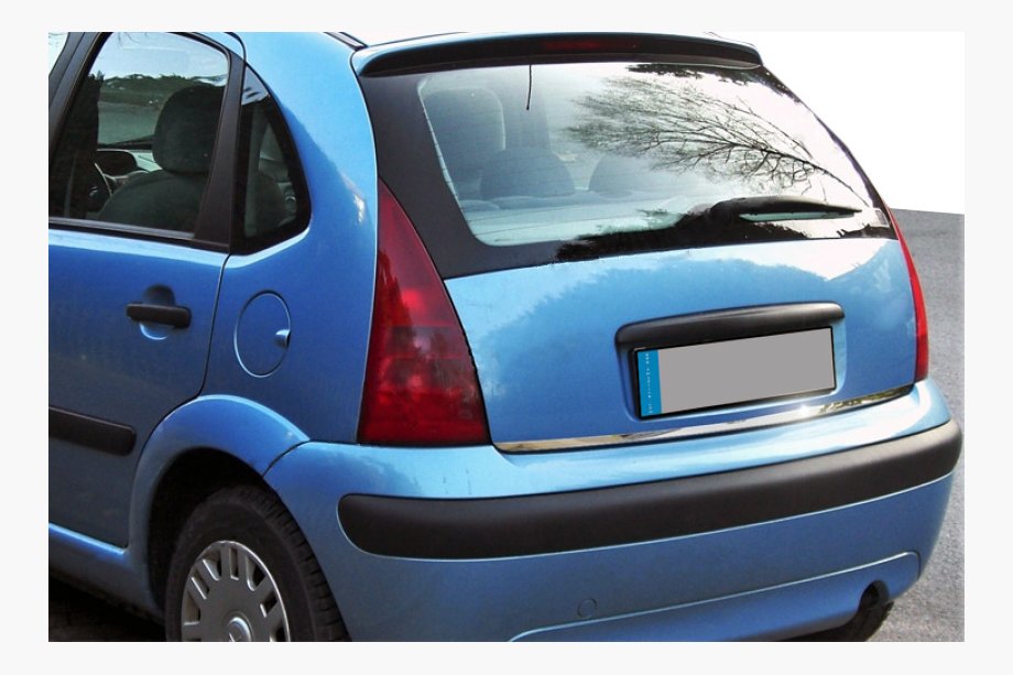 Citroen C-3 2002–2009 Sierlijst onderrand kofferklep (RVS) Image