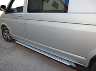 Volkswagen T5 2010–2015 Side steps X5-type (set van 2, aluminium) foto 1
