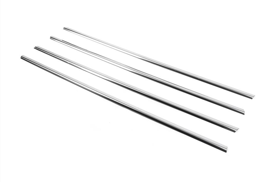Mitsubishi Lancer X 2008– Buitenste raamlijstomlijsting RVS (set 4 stuks) Foto 5