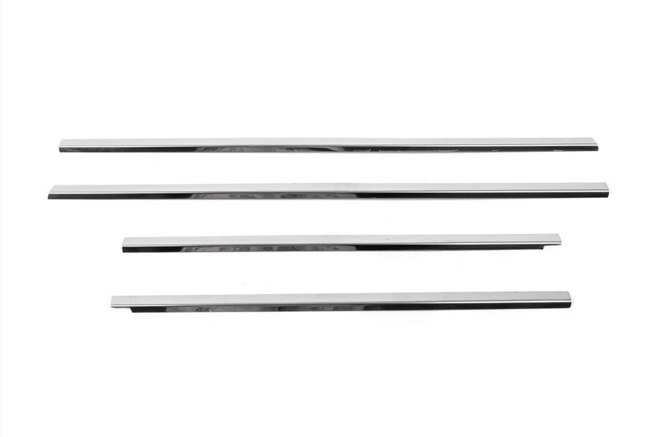 Nissan NP300 1999–2015 Buitenste raamlijstomlijsting RVS (set 4 stuks) Omsa Line - Italiaans roestvrij staal Foto 2
