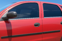 Opel Corsa C 2000–2006 Buitenste raamlijstenset (4-delig, RVS) foto 1