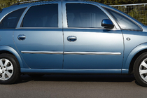 Opel Meriva 2002–2010 Deurstrip (set van 4, RVS) foto 1