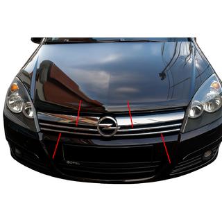 RVS grille sierstrips (set van 4) Opel Astra H 2004–2013 foto 1