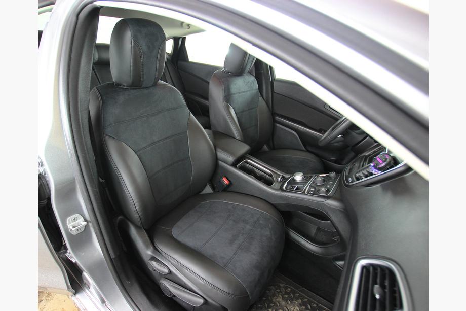 Chrysler 200 II 2014–2017 Autostoelhoezen eco-leer+stof+Alcantara Antara A001 (complete set, volledig interieur) Image