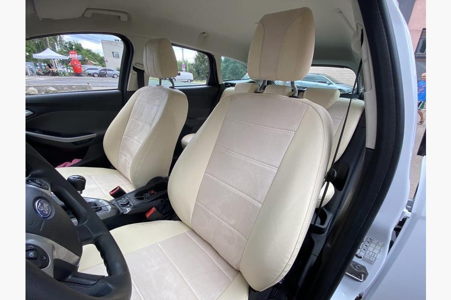 Ford Focus III 2011–2017 Autostoelhoezen eco-leer+stof+antara Antara A099 (complete interieur) Foto 4