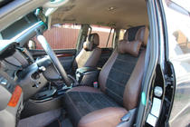 Toyota Land Cruiser Prado 120 2002–2009 Autostoelhoezenset eco-leer + stof + alcantara Antara A088 (complete interieur) foto 2