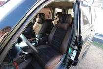 Toyota Land Cruiser Prado 120 2002–2009 Autostoelhoezenset eco-leer + stof + alcantara Antara A088 (complete interieur) foto 1