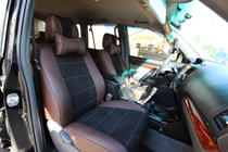 Toyota Land Cruiser Prado 120 2002–2009 Autostoelhoezenset eco-leer + stof + alcantara Antara A088 (complete interieur) foto 4