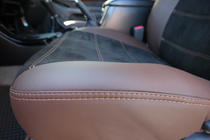 Toyota Land Cruiser Prado 120 2002–2009 Autostoelhoezenset eco-leer + stof + alcantara Antara A088 (complete interieur) foto 22