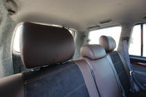 Toyota Land Cruiser Prado 120 2002–2009 Autostoelhoezenset eco-leer + stof + alcantara Antara A088 (complete interieur) foto 15