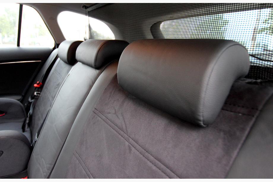 Toyota Avensis 2009–2018 Autostoelhoezen eco-leer+stof+Alcantara Antara A001 (complete set, volledig interieur) Foto 4