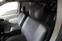 Renault Logan I 2005–2008 Autostoelhoezen eco-leer+stof+Alcantara Antara A001 (complete set, volledig interieur) foto 6