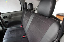Dacia Logan I 2005–2008 Autostoelhoezen eco-leer+stof+Alcantara Antara A001 (complete set, volledig interieur) foto 8