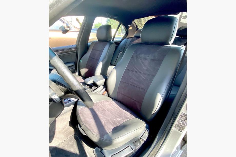 BMW 3 Serie E46 1998–2006 Autostoelhoezen eco-leer+stof+Alcantara Antara A001 (complete set, volledig interieur) Image