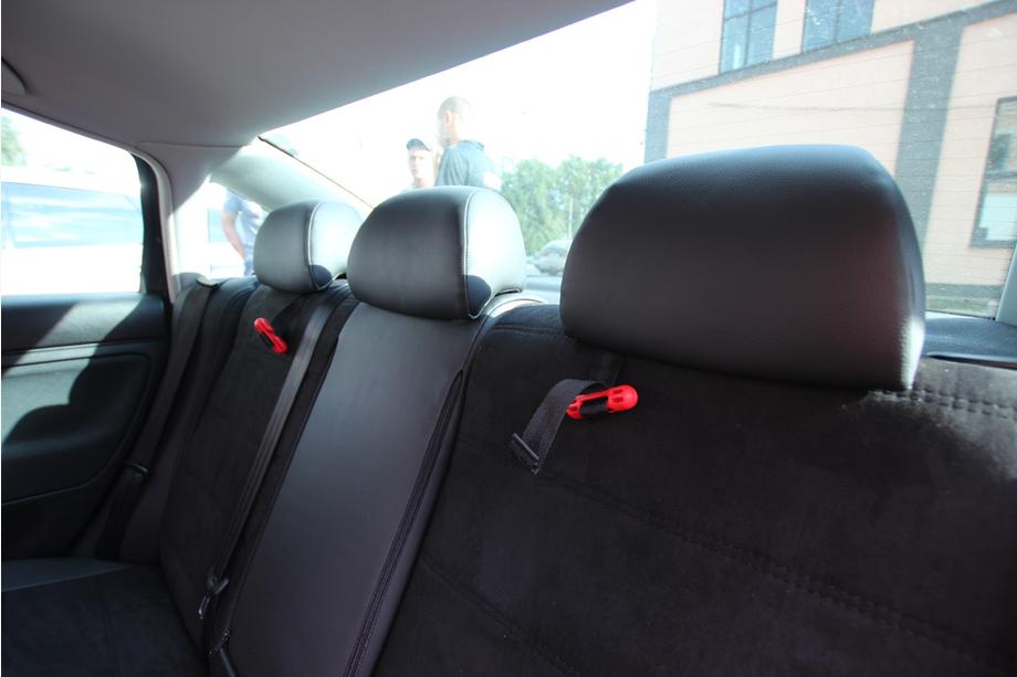 Volkswagen Passat B5 1997–2005 Autostoelhoezen eco-leer+stof+Alcantara Antara A001 (complete set, volledig interieur) Foto 4