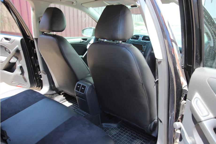 Volkswagen Golf 6 2008–2014 Autostoelhoezen eco-leer+stof+Alcantara Antara A001 (complete set, volledig interieur) Foto 8