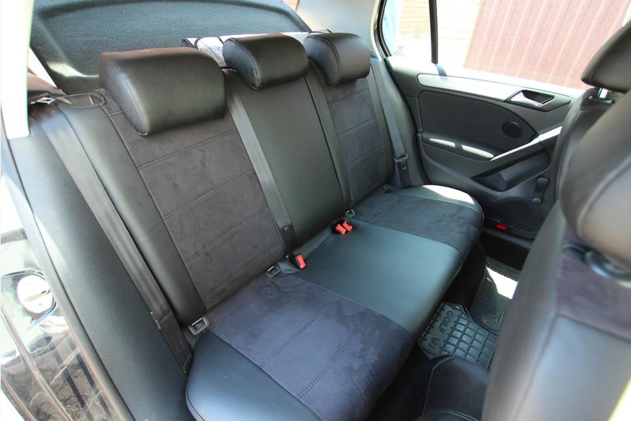 Volkswagen Golf 6 2008–2014 Autostoelhoezen eco-leer+stof+Alcantara Antara A001 (complete set, volledig interieur) Foto 2