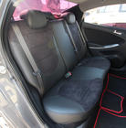 Hyundai Accent 2011–2017 Autostoelhoezen eco-leer+stof+Alcantara Antara A001 (complete set, volledig interieur) foto 3