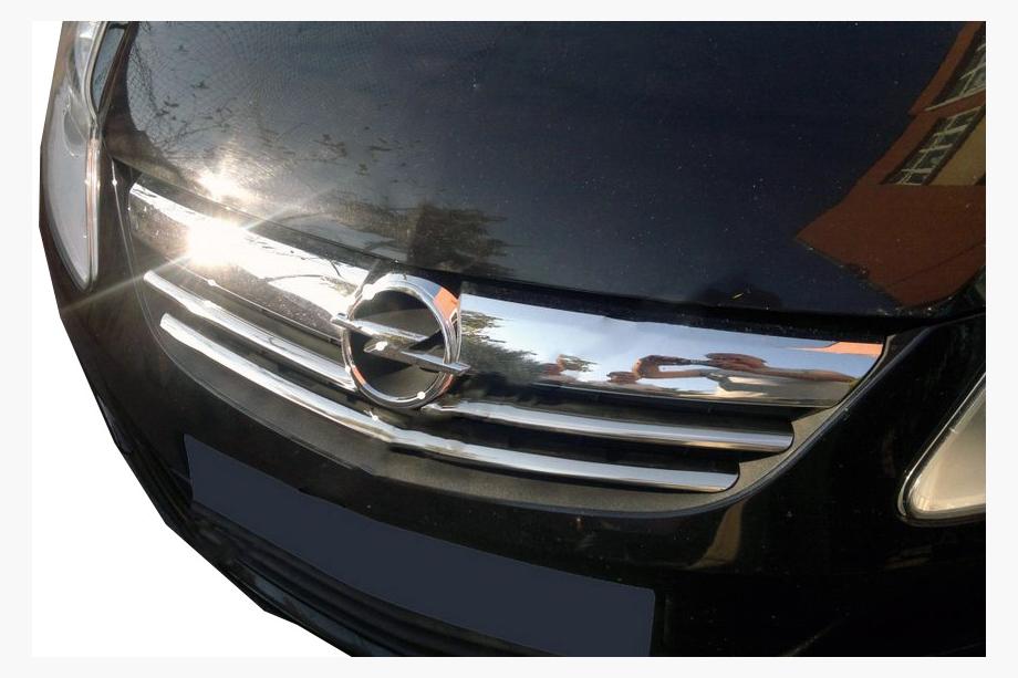Opel Corsa D 2007–2014 Grille sierlijsten (3-delig, RVS) Image