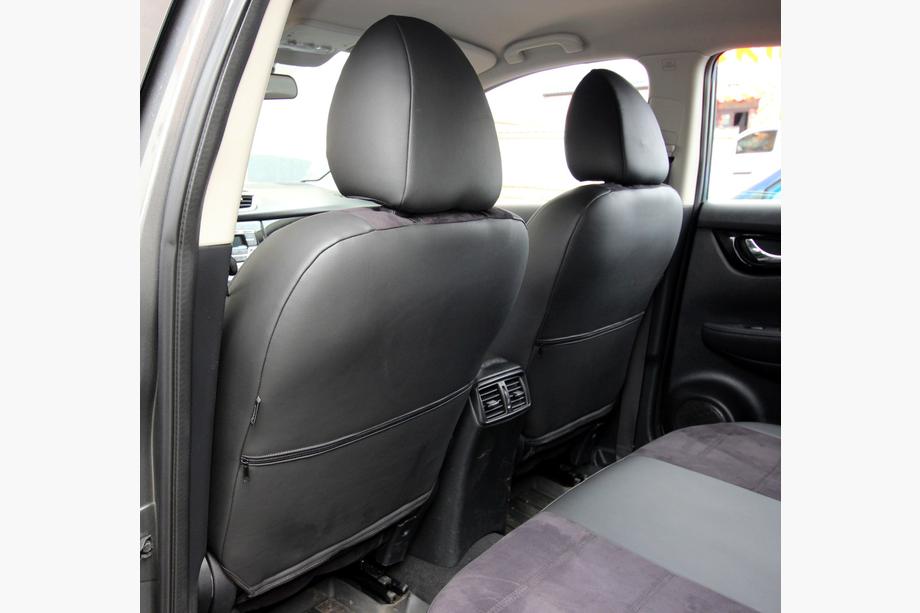 Nissan Qashqai 2014–2021 Autostoelhoezen eco-leer+stof+Alcantara Antara A001 (complete set, volledig interieur) Foto 6