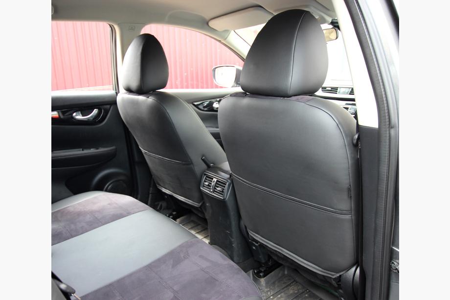 Nissan Qashqai 2014–2021 Autostoelhoezen eco-leer+stof+Alcantara Antara A001 (complete set, volledig interieur) Foto 8