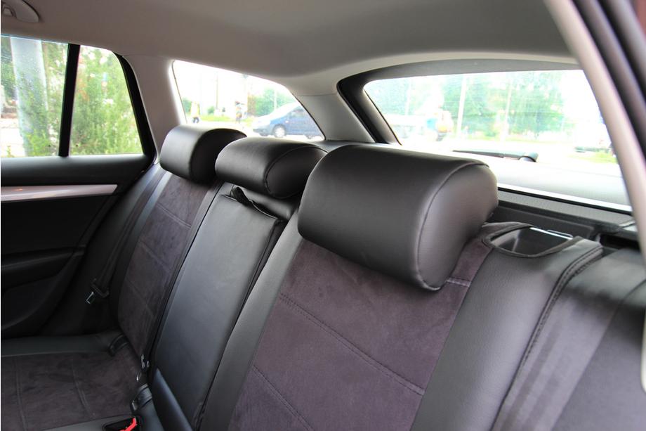Skoda Octavia III A7 2013–2019 Autostoelhoezen eco-leer+stof+Alcantara Antara A001 (complete set, volledig interieur) Foto 8