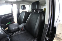 Volkswagen Touran 2003–2010 Autostoelhoezen eco-leer+stof+Alcantara Antara A001 (complete set, volledig interieur) foto 11