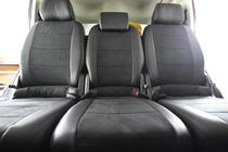 Volkswagen Touran 2003–2010 Autostoelhoezen eco-leer+stof+Alcantara Antara A001 (complete set, volledig interieur) foto 5