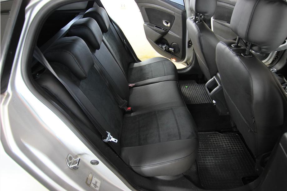 Renault Megane III 2009–2016 Autostoelhoezen eco-leer+stof+Alcantara Antara A001 (complete set, volledig interieur) Foto 2